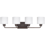 Generation Lighting Canfield 4 Light 32" Wide LED Vanity Light Bronze