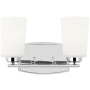 Generation Lighting Franport 2 Light 13" Wide LED Vanity Light Chrome