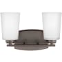 Generation Lighting Franport 2 Light 13" Wide LED Vanity Light Bronze