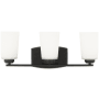 Generation Lighting Franport 3 Light 21" Wide LED Vanity Light Midnight Black