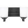 Generation Lighting Kemal 2 Light 14" Wide LED Vanity Light Midnight Black