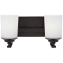 Generation Lighting Kemal 2 Light 14" Wide LED Vanity Light Bronze