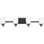 Generation Lighting Kemal 4 Light 34" Wide LED Vanity Light Midnight Black