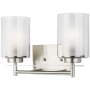 Generation Lighting Elmwood Park 2 Light 13" Wide LED Vanity Light Brushed Nickel
