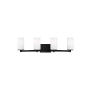 Generation Lighting Hettinger 4 Light 29" Wide LED Vanity Light Midnight Black