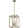 Generation Lighting Moffet Street 3 Light 11" Wide LED Taper Candle Pendant Satin Brass