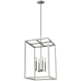 Generation Lighting Moffet Street 4 Light 16" Wide LED Taper Candle Pendant Brushed Nickel