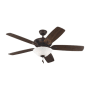 Generation Lighting Colony 52" 5 Blade Indoor Ceiling Fan - Light Kit and Blades Included Roman Bronze
