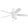 Generation Lighting Colony 52" 5 Blade Indoor Ceiling Fan - Light Kit and Blades Included Matte White