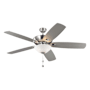 Generation Lighting Colony Super Max Plus 60" 5 Blade Indoor Ceiling Fan Brushed Steel