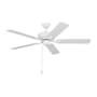 Generation Lighting Linden 52 LED 3 52" 5 Blade Indoor Ceiling Fan Matte White / Matte White