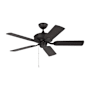 Generation Lighting Linden 44" 5 Blade Indoor Ceiling Fan Midnight Black