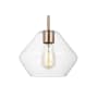 Generation Lighting Jett 10" Wide Mini Pendant Satin Brass