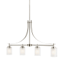 Generation Lighting Elmwood Park 4 Light 4" Wide Linear Pendant Brushed Nickel