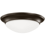 Generation Lighting Nash 12" Wide LED Flush Mount Bowl Ceiling Fixture Bronze