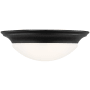 Generation Lighting Nash 3 Light 17" Wide LED Flush Mount Bowl Ceiling Fixture Midnight Black