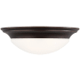 Generation Lighting Nash 3 Light 17" Wide LED Flush Mount Bowl Ceiling Fixture Bronze