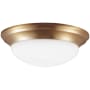 Generation Lighting Nash 3 Light 17" Wide LED Flush Mount Bowl Ceiling Fixture Satin Brass