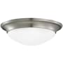 Generation Lighting Nash 3 Light 17" Wide LED Flush Mount Bowl Ceiling Fixture Brushed Nickel