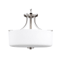 Generation Lighting Kemal 16" Wide Semi-Flush Ceiling Fixture Brushed Nickel
