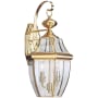 Generation Lighting Lancaster 2 Light 21" Tall LED Outdoor Wall Sconce Polished Brass