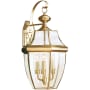 Generation Lighting Lancaster 3 Light 23" Tall LED Outdoor Wall Sconce Polished Brass