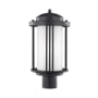 Generation Lighting Crowell 17" Tall Outdoor Single Head Post Light Black