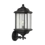 Generation Lighting Kent 19" Tall Outdoor Wall Sconce with Clear Glass and Bottom Finial Oxford Bronze