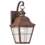 Generation Lighting Chatham 15" Tall Outdoor Wall Sconce with Clear Seedy Glass Weathered Copper