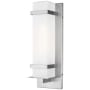 Generation Lighting Alban 14" Tall LED Outdoor Wall Sconce Satin Aluminum