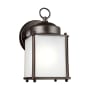 Generation Lighting New Castle 8" Tall LED Outdoor Wall Sconce Antique Bronze