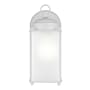 Generation Lighting New Castle 10" Tall Outdoor Wall Sconce with Frosted Glass Shade White