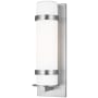 Generation Lighting Alban 18" Tall LED Outdoor Wall Sconce Satin Aluminum