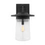 Generation Lighting Tybee 22" Tall Wall Sconce with Clear Glass Shade Black