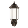 Generation Lighting Sevier 19" Tall Outdoor Upward Arm Wall Sconce with Clear Glass Shade Antique Bronze