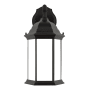 Generation Lighting Sevier 16" Tall Outdoor Wall Sconce with Clear Glass Shade Black