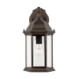 Generation Lighting Sevier 16" Tall Outdoor Wall Sconce with Clear Glass Shade Antique Bronze
