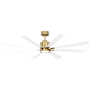 Generation Lighting Flera Smart 65" 8 Blade Indoor LED Ceiling Fan Burnished Brass