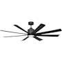 Generation Lighting Flera Smart 65" 8 Blade Indoor LED Ceiling Fan Midnight Black