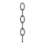 Generation Lighting 6 Ft. Chain for Generation Lighting Fixtures Antique Brushed Nickel