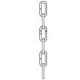 Generation Lighting 72" Decorative Chain - Elongated Ring Shape Chrome