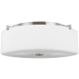 Generation Lighting Sunset Drive 3 Light 16" Wide Semi-Flush Drum Ceiling Fixture Brushed Steel