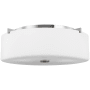 Generation Lighting Sunset Drive 3 Light 16" Wide Semi-Flush Drum Ceiling Fixture Chrome