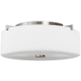 Generation Lighting Sunset Drive 2 Light 14" Wide Semi-Flush Drum Ceiling Fixture Brushed Steel