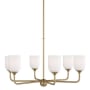 Generation Lighting Emile 6 Light 30" Wide LED Chandelier Satin Bronze