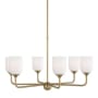 Generation Lighting Emile 6 Light 30" Wide Chandelier Satin Bronze