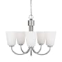 Generation Lighting Miles 5 Light 21" Wide Chandelier Brushed Nickel