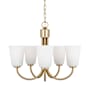 Generation Lighting Miles 5 Light 21" Wide Chandelier Satin Brass