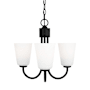 Generation Lighting Miles 3 Light 22" Wide Chandelier Midnight Black