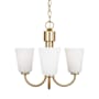 Generation Lighting Miles 3 Light 22" Wide Chandelier Satin Brass